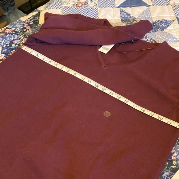 Lane Bryant Deep Burgundy V-Neck Sweater - Picture 4 of 7